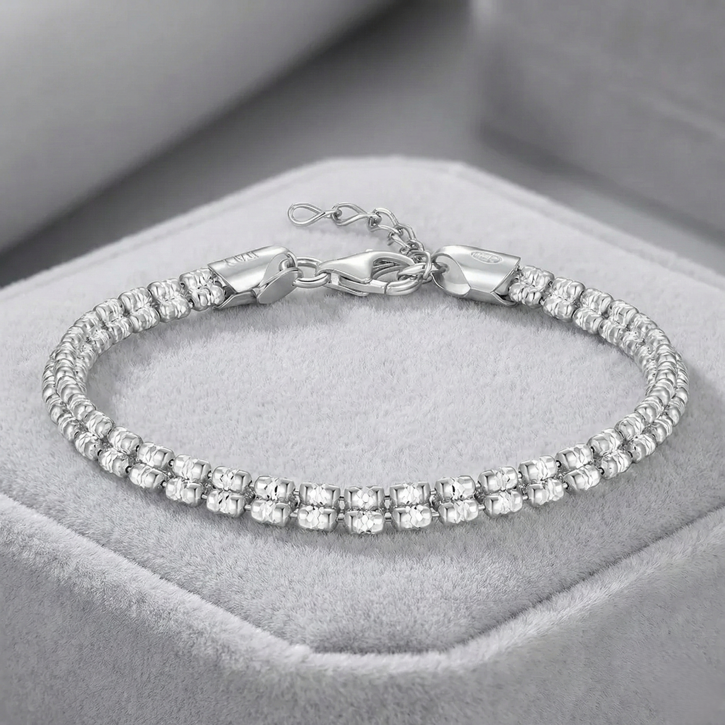 義大利 925 純銀 4mm 金字塔碎冰手鍊