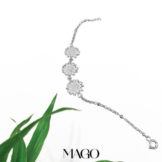 MAGO925 925純銀手鍊 SB12 925純銀菊花手鍊 (2/2)