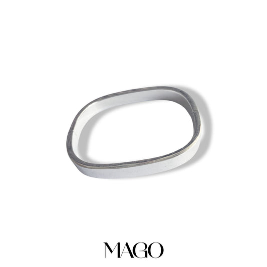 MAGO 925純銀手鐲 - SB5200 純銀平光面有扣手鐲 細節實拍 | MAGO925