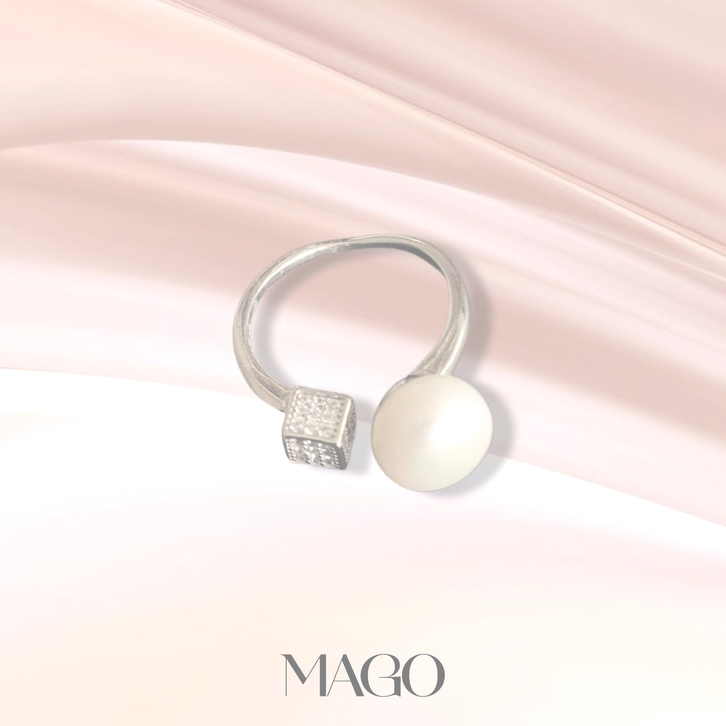 SR2253 純銀鍍K金養珠戒指