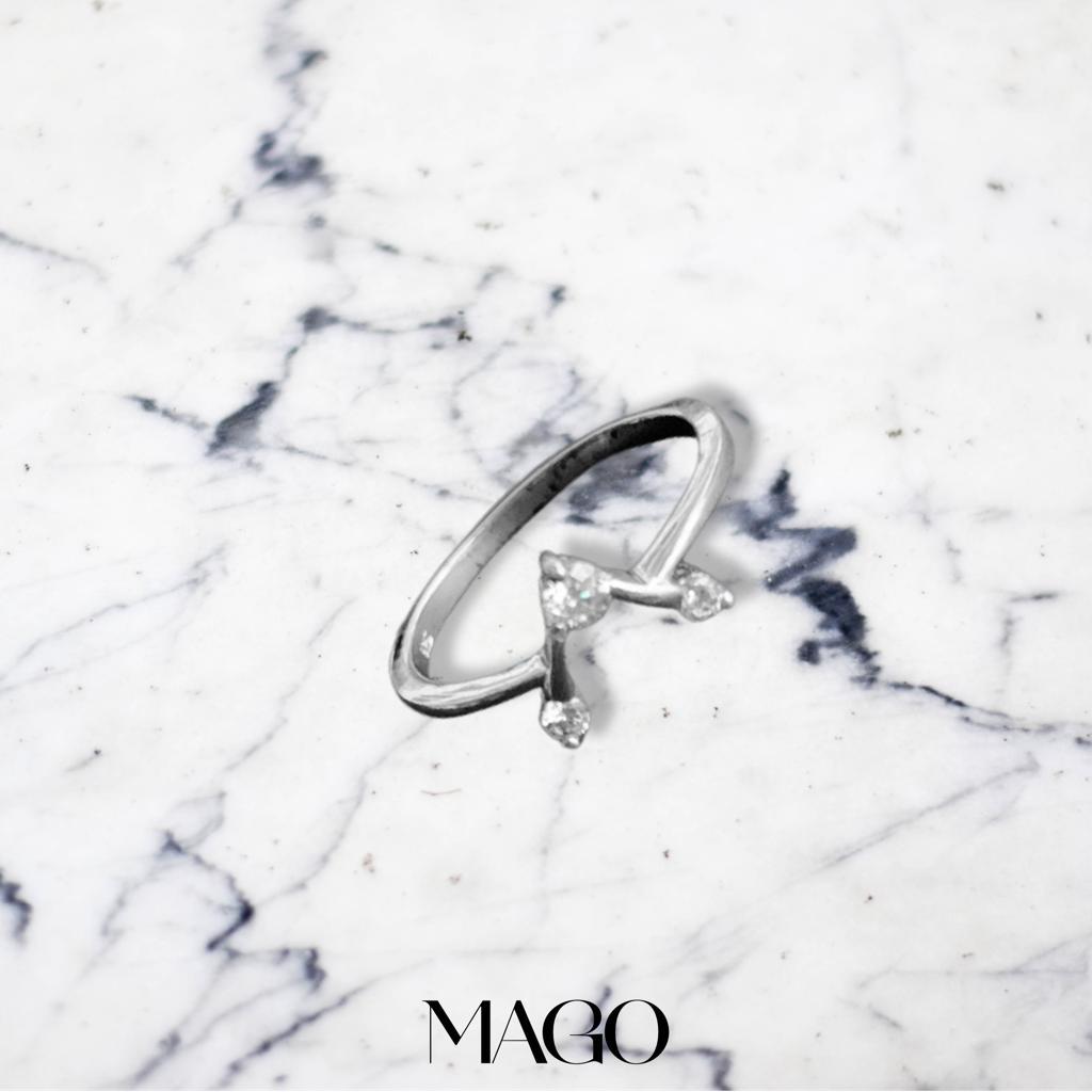 KR314純銀鍍K金鋯石戒指