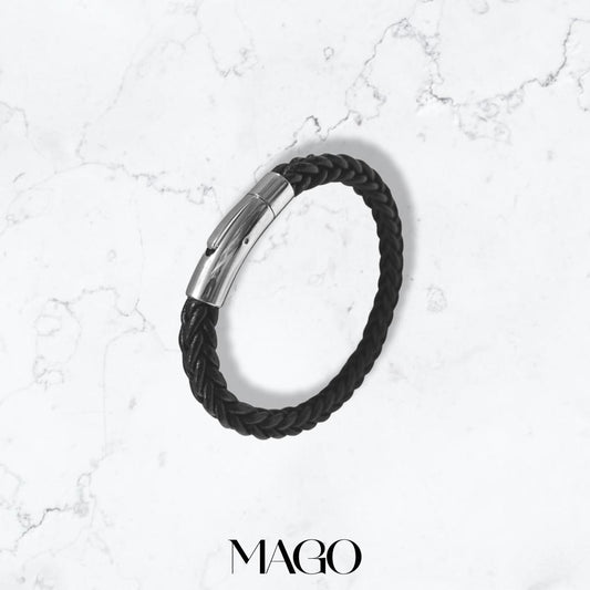 MAGO925 925純銀皮繩 SL5001 永恆愛情不鏽鋼扣情侶皮繩 (2/2)