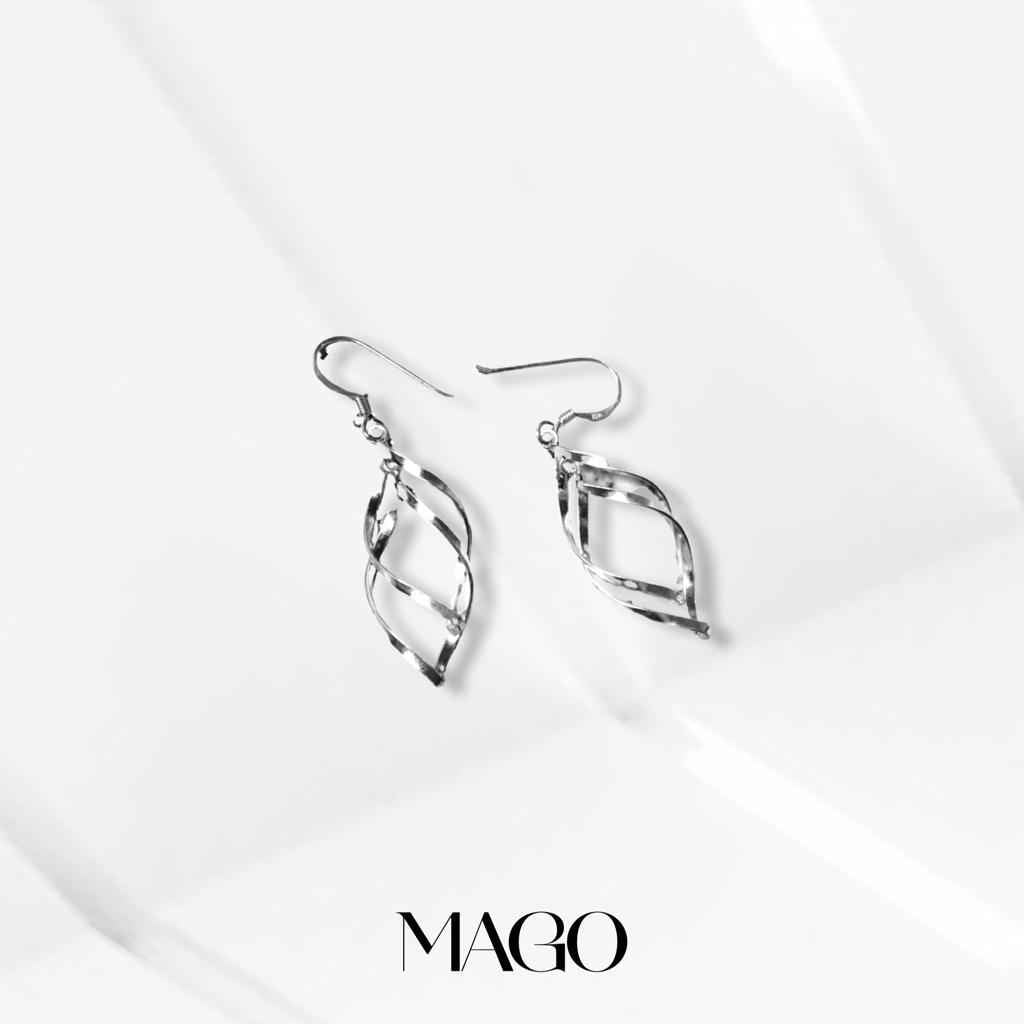 MAGO 925純銀耳環 - SER5001 925純銀任性扭扭耳環
