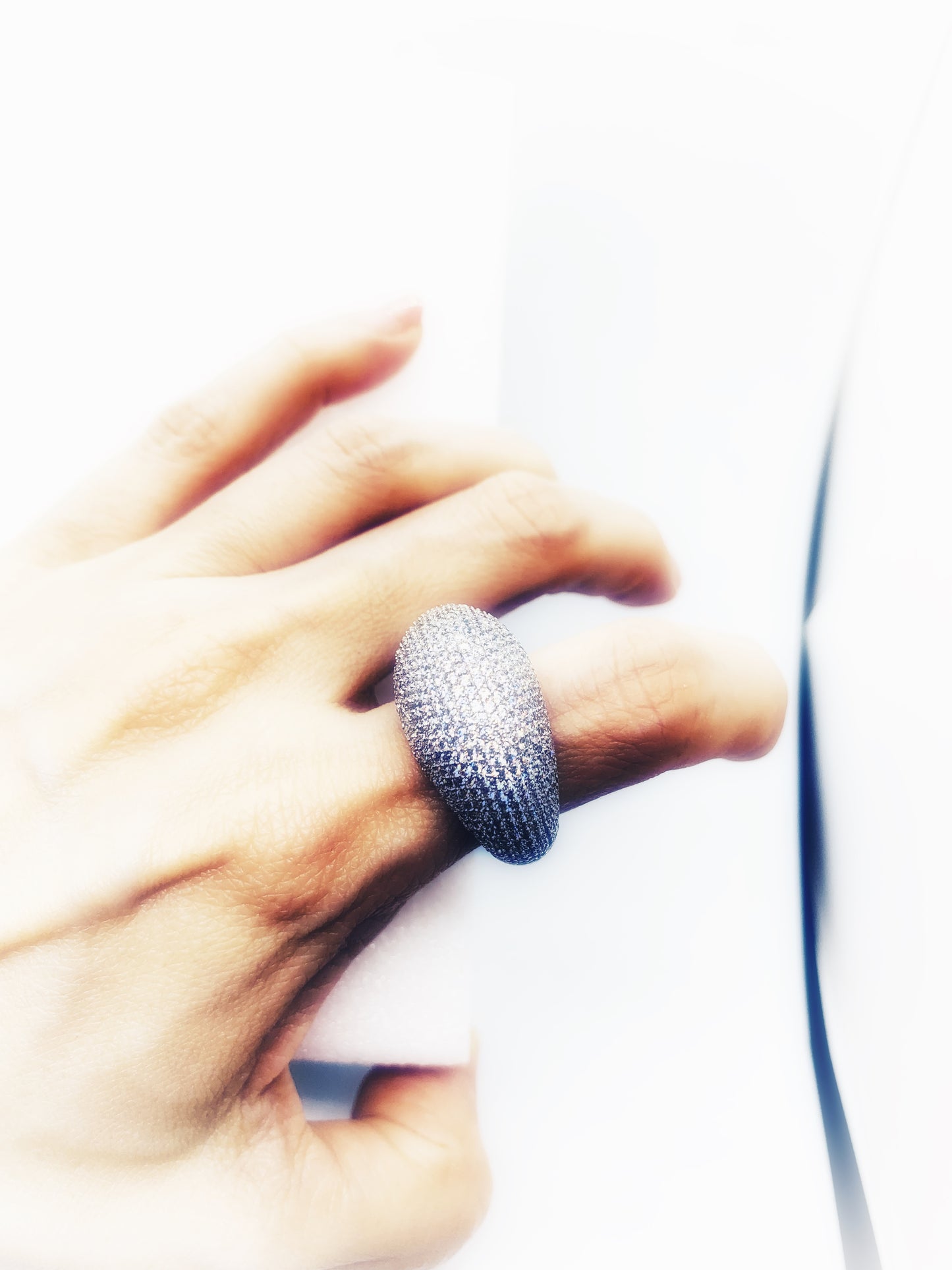 SR2240 純銀鋯石鍍K金戒指