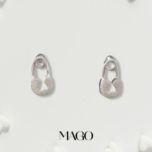 MAGO925 925純銀耳環 SER6007 純銀鍍白金萬子夾耳環 (2/2)