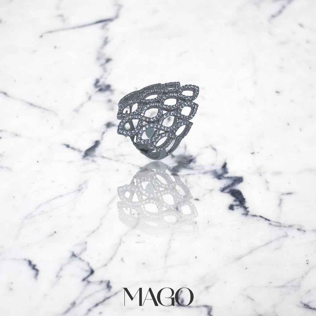 MAGO 925純銀戒指 - SR5001 純銀高貴皇后戒指