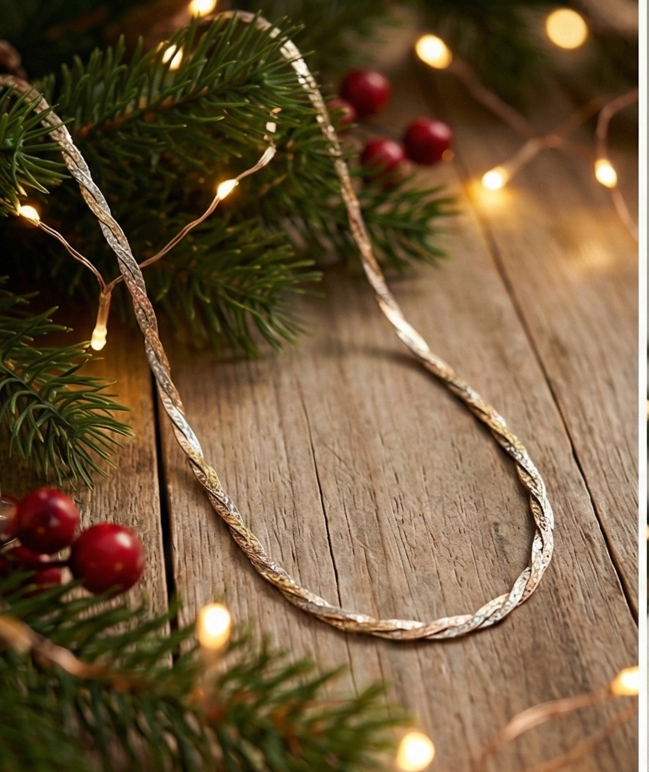 意大利風三色金編織純銀項鏈 | S925純銀 | 鎖骨鏈