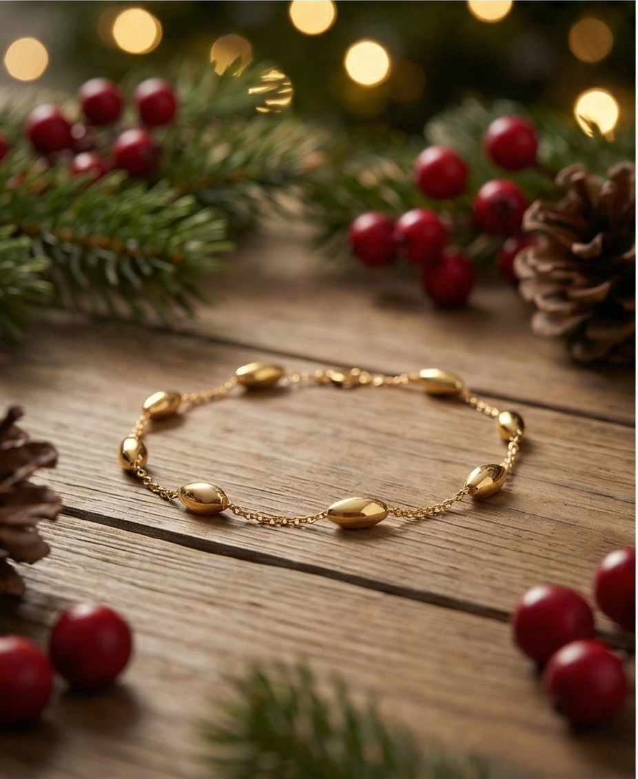 B10182 晨曦金豆・925 Italy純銀鍍K白金手錬/B10179純銀鍍18 K金手錬