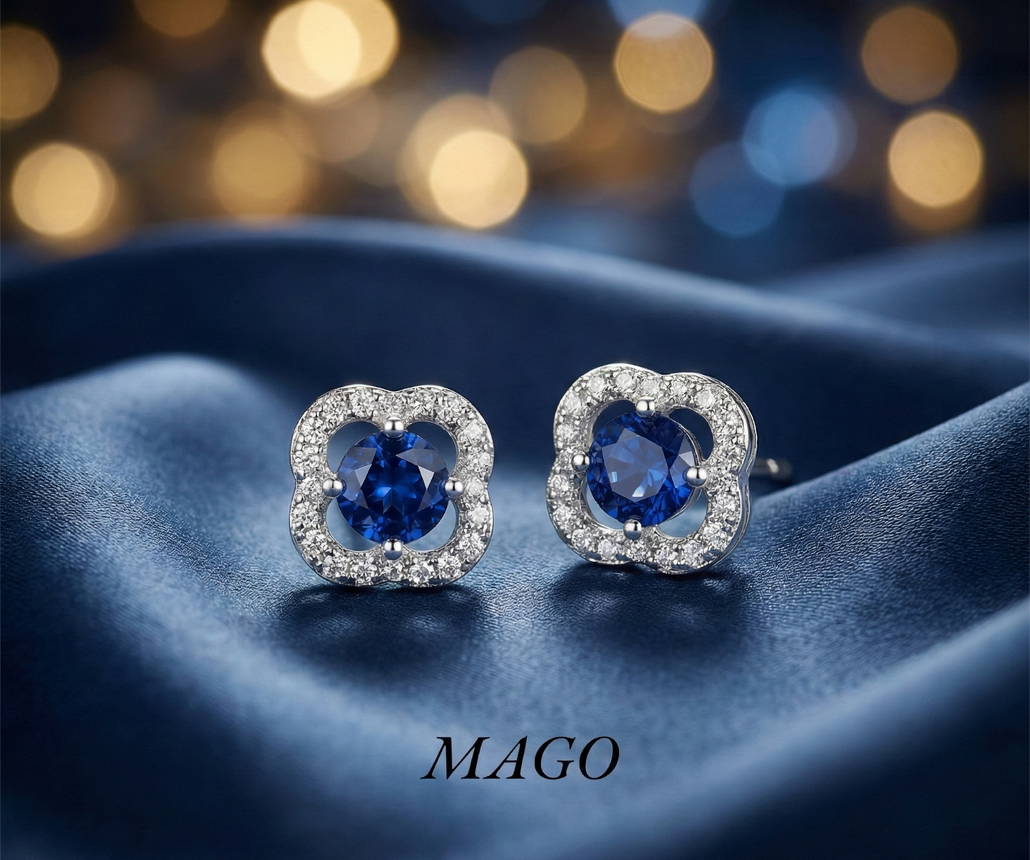 MAGO 925純銀耳環 - SER7009 耀眼925純銀耳環 （六色可選）