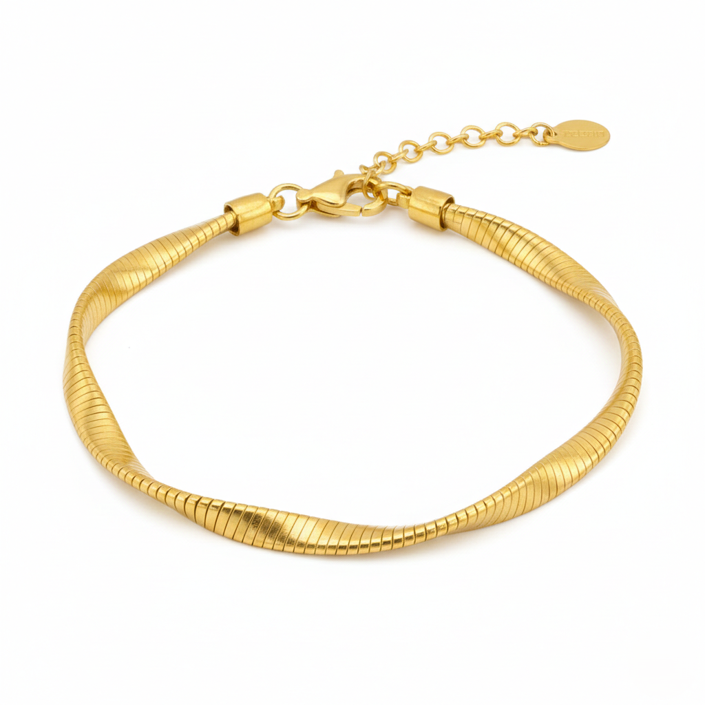 義大利 925 純銀 5mm 螺旋扭紋手鍊