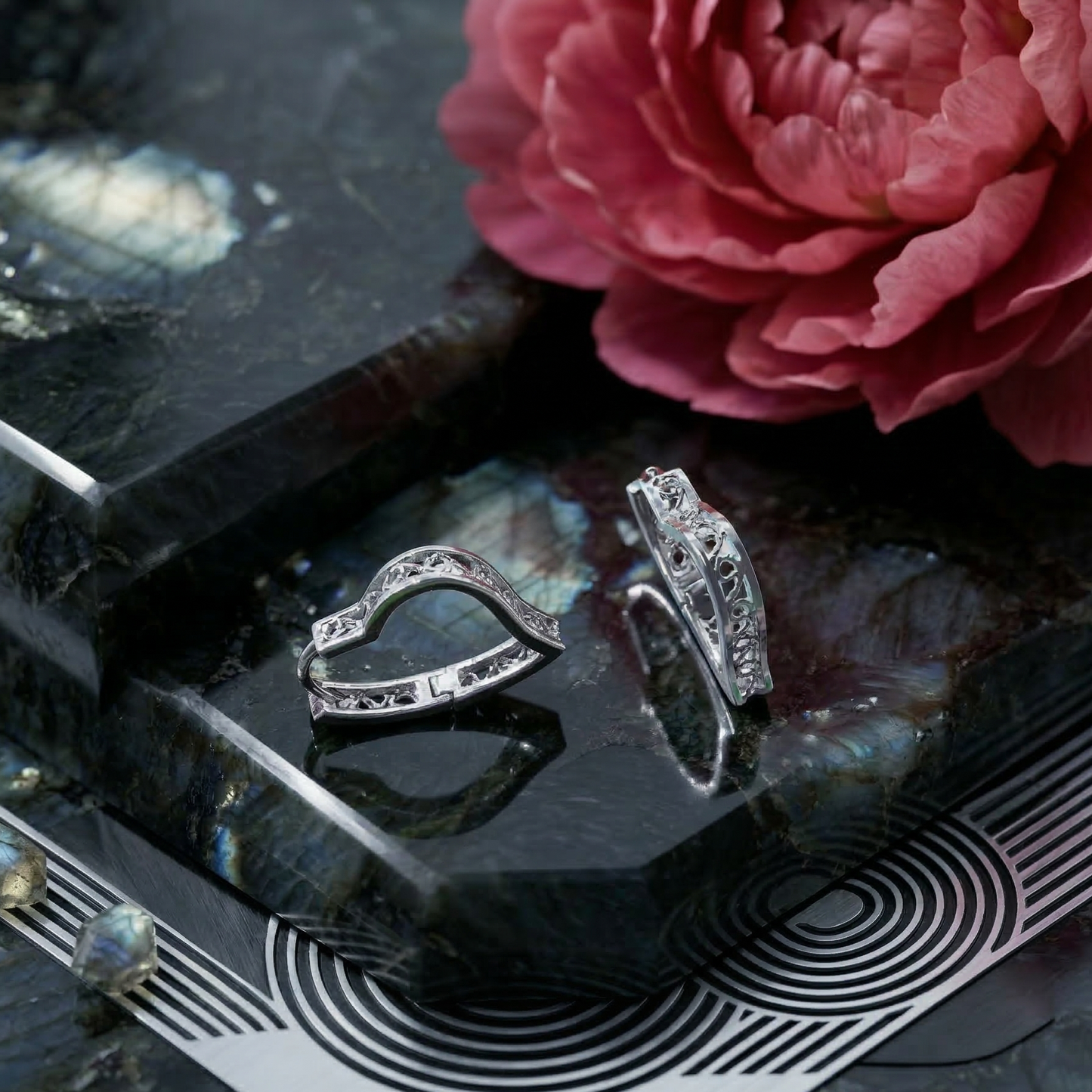 silver ear ring