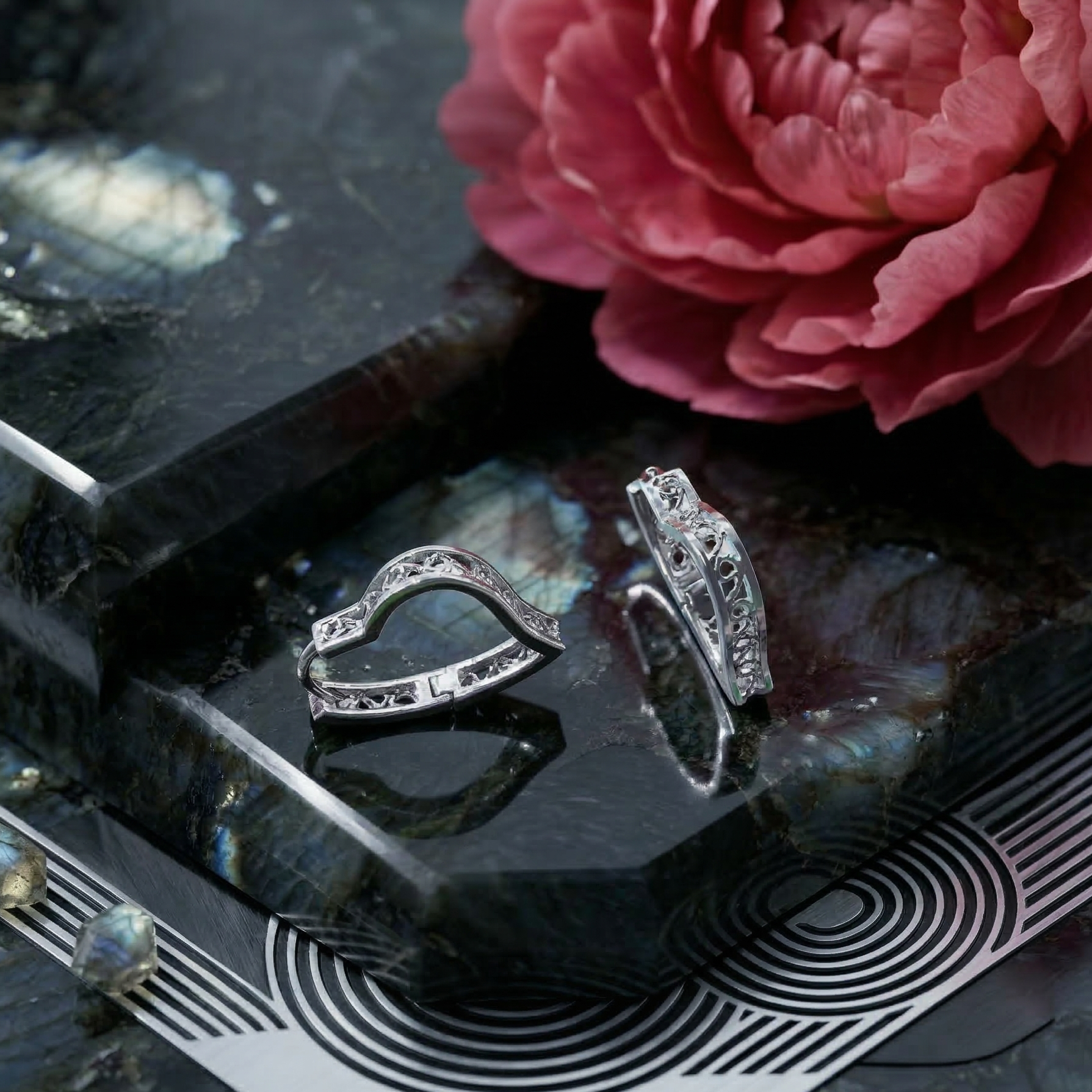 silver ear ring
