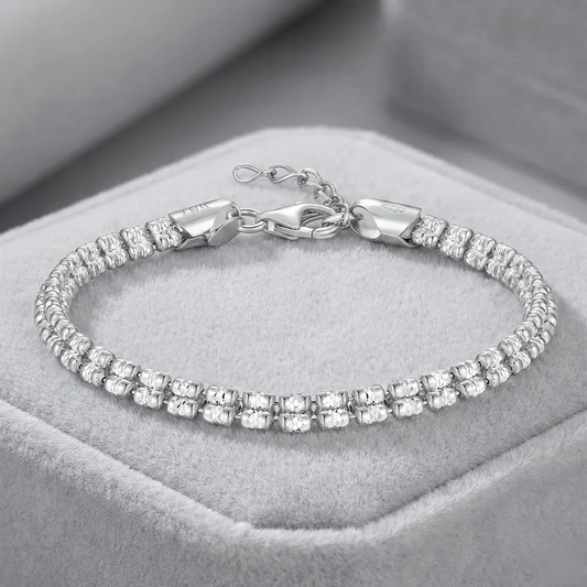 義大利 925 純銀 4mm 金字塔碎冰手鍊