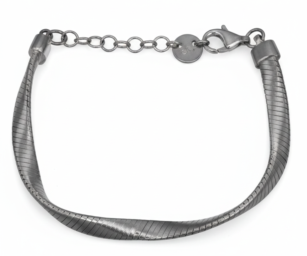 義大利 925 純銀 5mm 螺旋扭紋手鍊