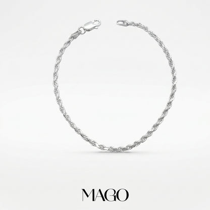 MAGO925 925純銀手鍊 SB2340純銀意大利紐繩手鍊 (2/4)