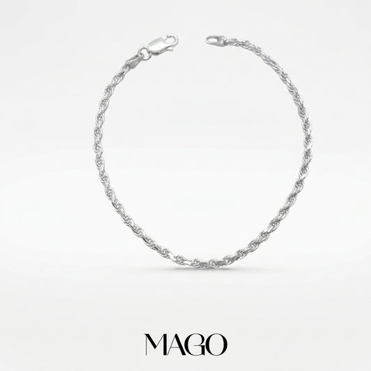 MAGO925 925純銀手鍊 SB2340純銀意大利紐繩手鍊 (2/4)