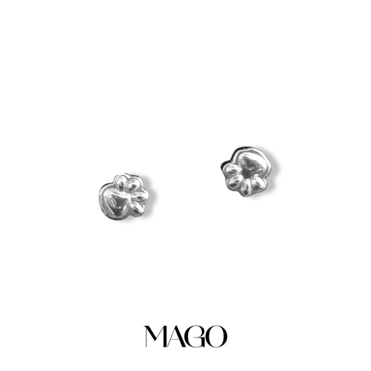 MAGO 925純銀耳環 - SER5073 純銀鍍白金貓爪耳環 細節實拍 | MAGO925