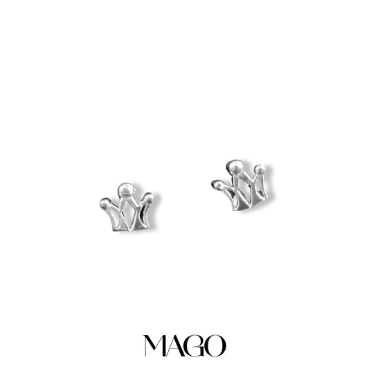MAGO 925純銀耳環 - ED18 純銀鍍白金耳環 細節實拍 | MAGO925