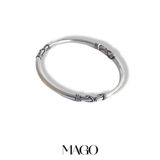 MAGO 925純銀手鐲 - SB5176 純銀復古手鐲 細節實拍 | MAGO925