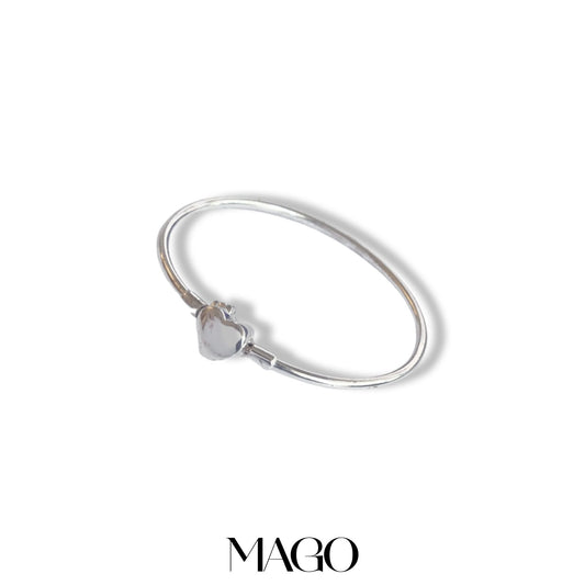 MAGO 925純銀手鐲 - SB5180 純銀心心手鐲 細節實拍 | MAGO925