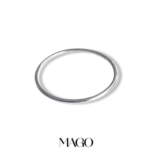 MAGO 925純銀手鐲 - SB5215 純銀圓光身手鐲 細節實拍 | MAGO925