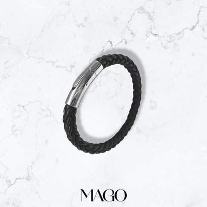 MAGO925 925純銀皮繩 SL5001 永恆愛情不鏽鋼扣情侶皮繩 (2/2)