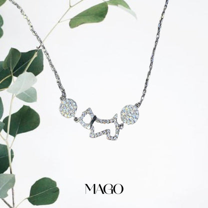 MAGO925 925純銀飾品 Sbv01955 925純銀鍍k白金鋯石可愛狗狗手鍊 (2/2)