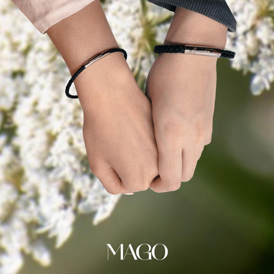 MAGO925 925純銀皮繩 SL5005 永恆愛情不鏽鋼扣情侶皮繩 (2/2)