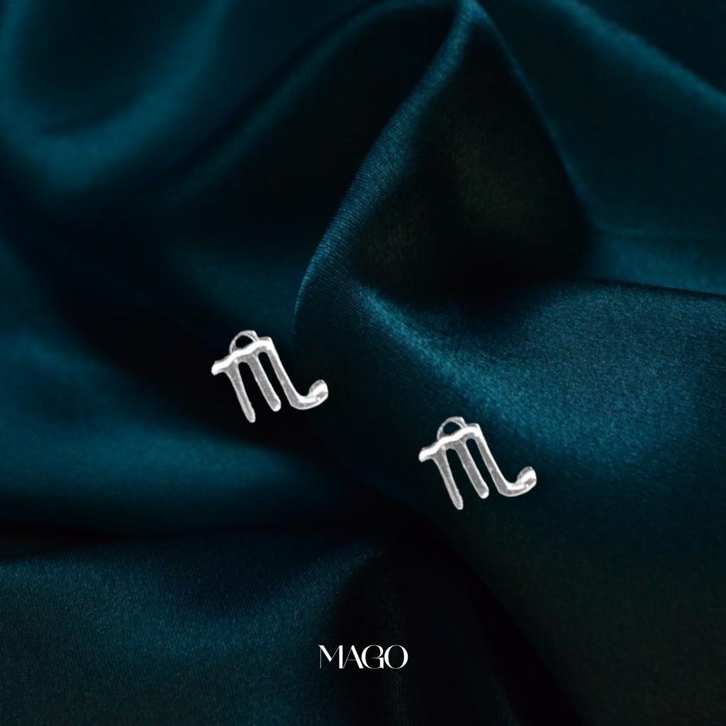 SERSTAR-10 純銀鍍K金天蠍座耳環