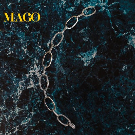 MAGO 925純銀手鍊 - SB25098 純銀扣緊此時925手鍊 細節實拍 | MAGO925
